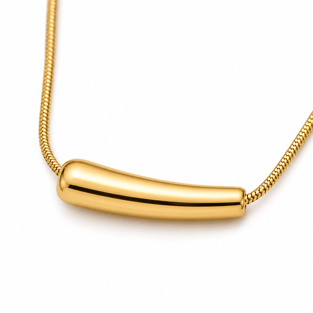 Gold Bar Pendant Necklace – Minimalist Everyday Jewelry for Women