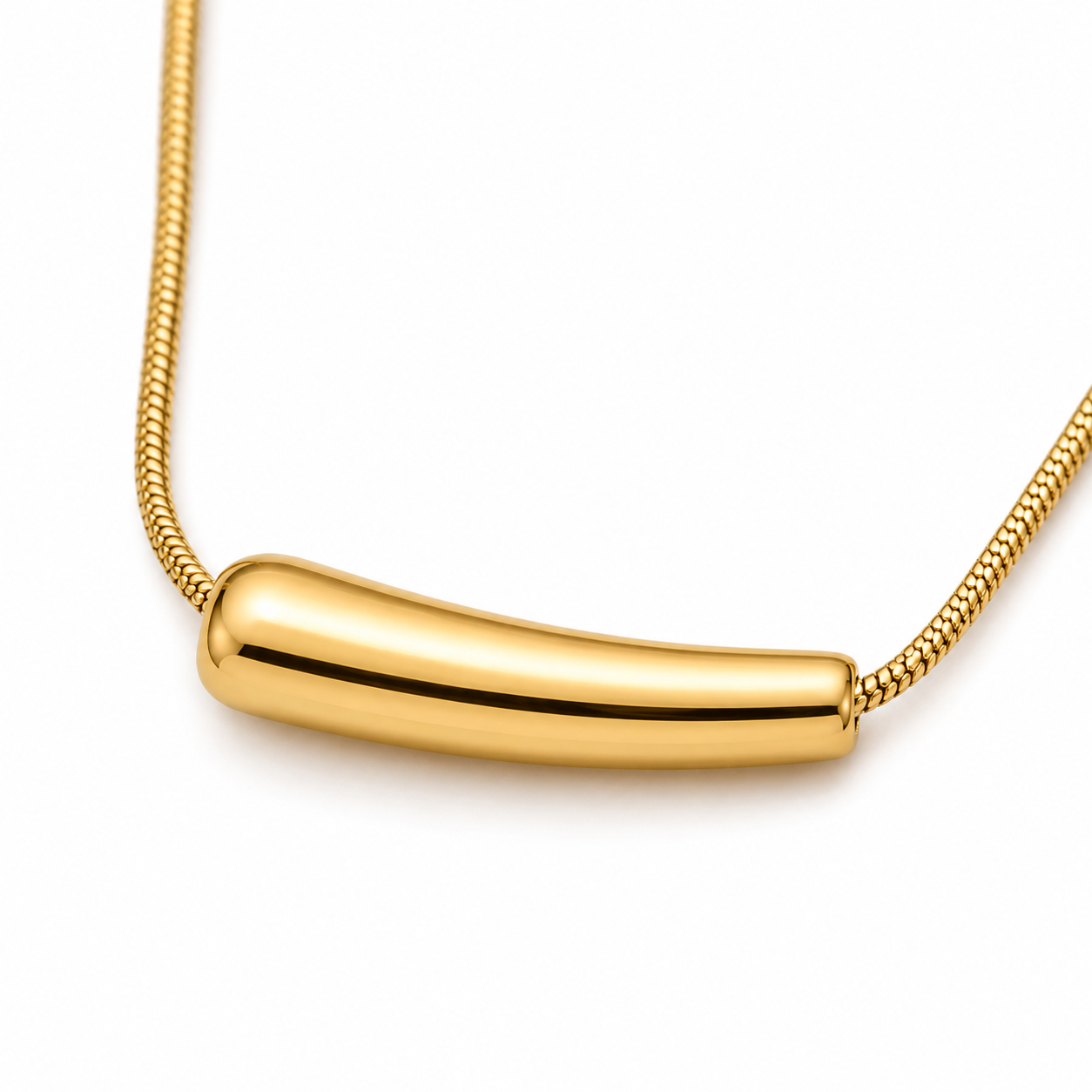 Gold Bar Pendant Necklace – Minimalist Everyday Jewelry for Women