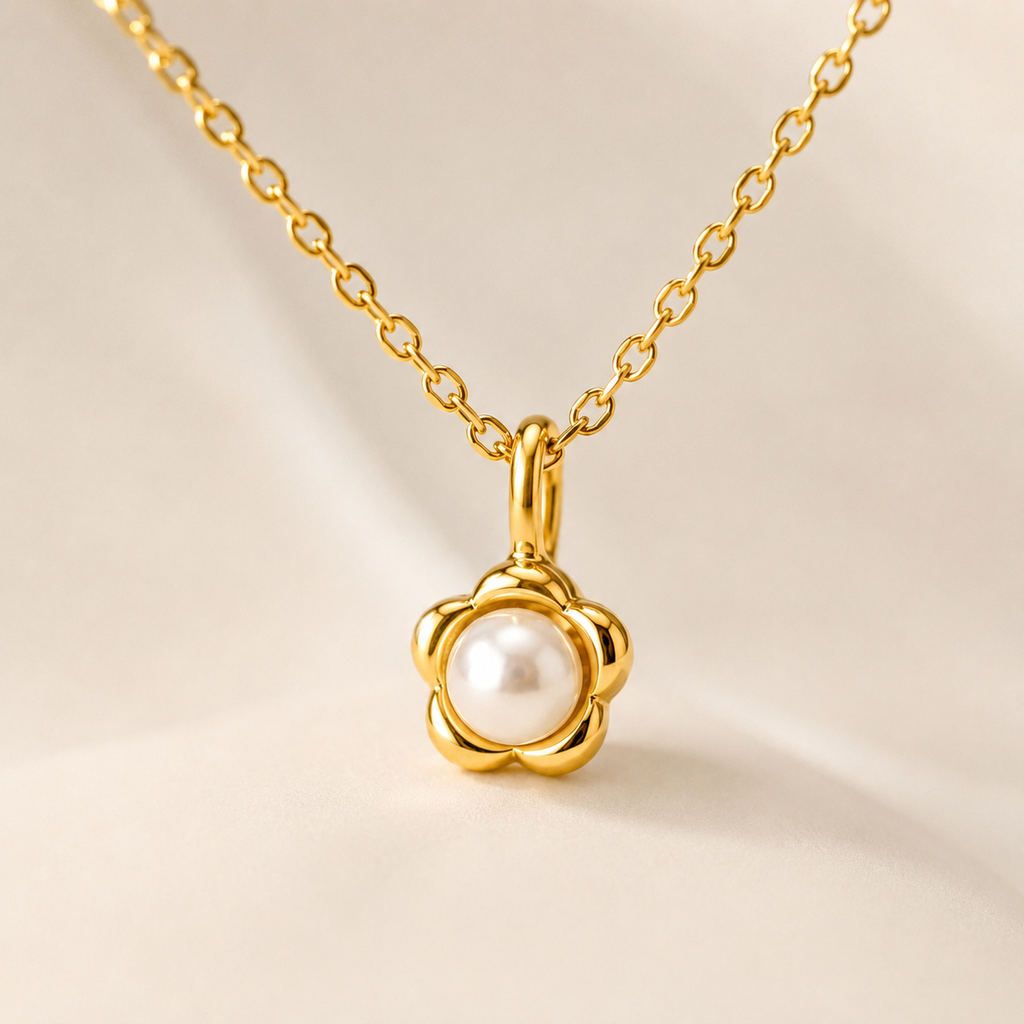 Pearl Flower Pendant Necklace for Women | ZOFIYA