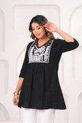 Black Embroidered Kurti for Women | Stylish Ethnic Wear